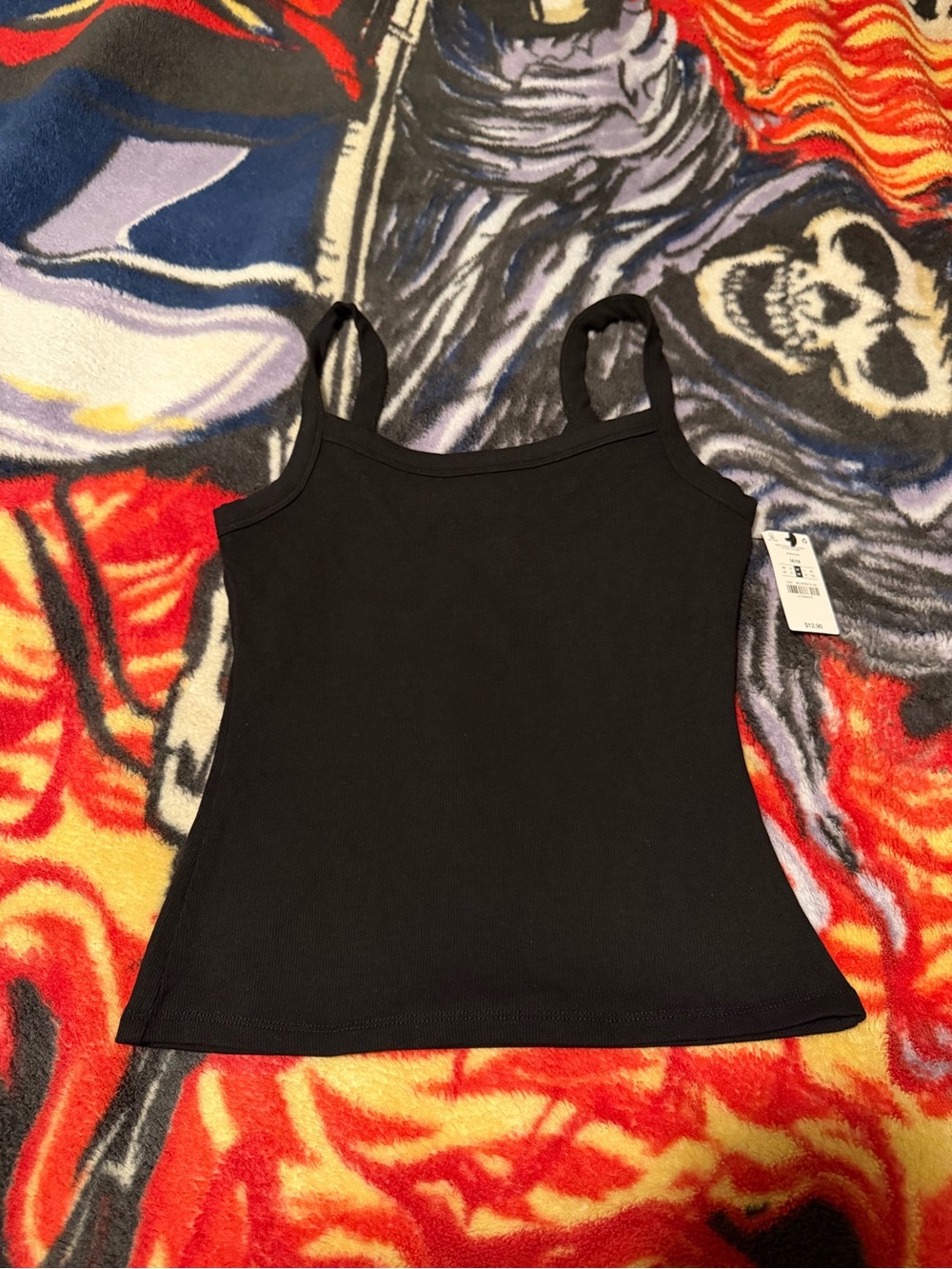Ardene Black Ribbed Camisole Tank Top